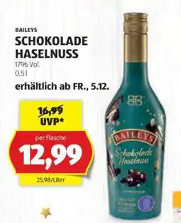 Hofer BAILEYS SCHOKOLADE HASELNUSS Angebot