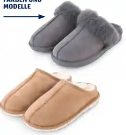 Hofer Up 2 Fashion Damen Lammfell-Hausschuhe Angebot