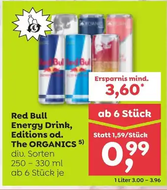 Red bull energy drink, editions od. the organics