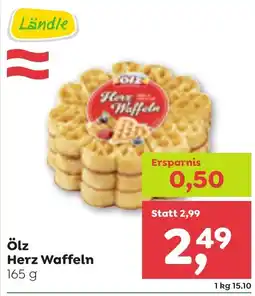 ADEG Ölz Herz Waffeln Angebot
