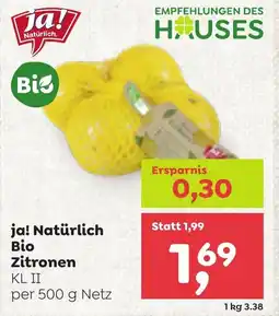 ADEG ja! Natürlich Bio Zitronen Angebot
