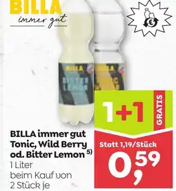 ADEG Billa immer gut tonic, wild berry od. bitter lemon Angebot