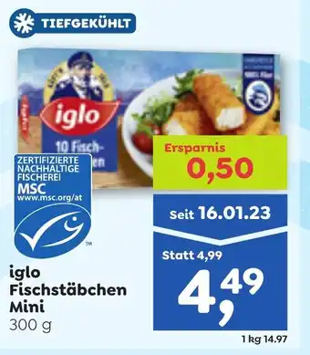 ADEG iglo Fischstäbchen mini Angebot