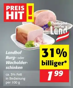 Nah&Frisch Landhof Burg oder Wacholder schinken Angebot