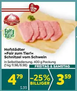 Billa Hofstädter Fair zum Tier! Schnitzel vom Schwein Angebot