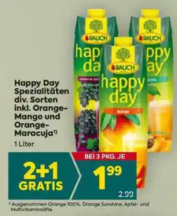 Billa Happy Day Spezialitäten div. Sorten inkl. Orange-Mango und Orange-Maracuja Angebot