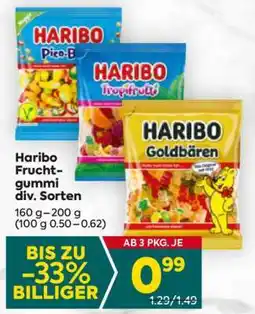Billa Haribo Frucht-gummi div. Sorten Angebot