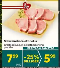 Billa Schweinskotelett natur Angebot