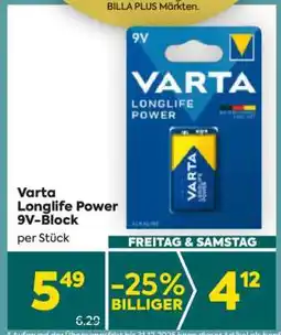 Billa Varta Longlife Power 9V-Block Angebot