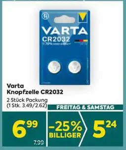 Billa Varta Knopfzelle CR2032 Angebot