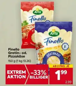 Billa Finello Gratin- od. Pizzakäse Angebot