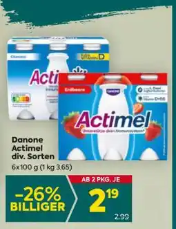 Billa Danone Actimel div. Sorten Angebot