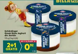Billa Schärdinger Greek Style Joghurt div. Sorten Angebot