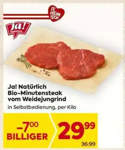 Billa Ja! Natürlich Bio-Minutensteak vom Weidejungrind° Angebot