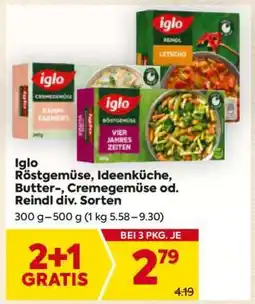 Billa Iglo Röstgemüse, Ideenküche, Butter-, Cremegemüse od. Reindl div. Sorten Angebot