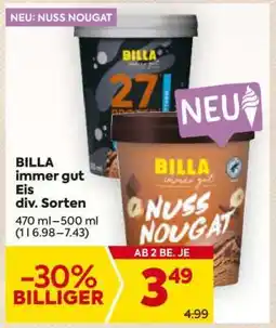 Billa BILLA immer gut Eis div. Sorten Angebot