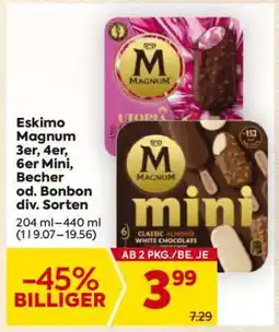 Billa Eskimo Magnum 3er, 4er, 6er Mini, Becher od. Bonbon div. Sorten Angebot
