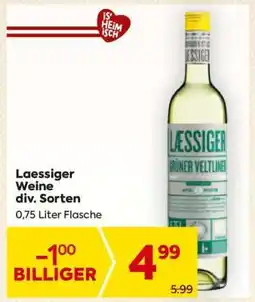 Billa Laessiger Weine div. Sorten Angebot