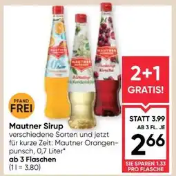 Maximarkt Mautner Sirup Angebot