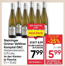 Maximarkt Steininger Grüner Veltliner Kamptal DAC Angebot