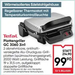 Maximarkt Tefal Plattengriller GC 3060 3in1 Angebot