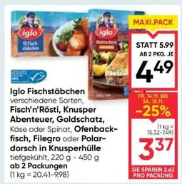 Maximarkt IGLO FISCHSTÄBCHEN Angebot