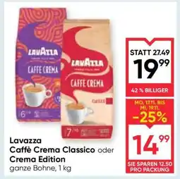 Maximarkt Lavazza Caffè Crema Classico oder Crema Edition Angebot