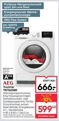 Maximarkt AEG Trockner TRT760580 Angebot