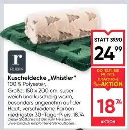 Maximarkt Kuscheldecke „Whistler“ Angebot