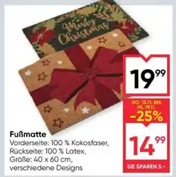 Maximarkt FUSSMATTE Angebot