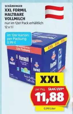 Hofer SCHÄRDINGER XXL FORMIL HALTBARE VOLLMILCH Angebot