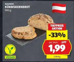 Hofer BACKBOX KÜRBISKERNBROT Angebot