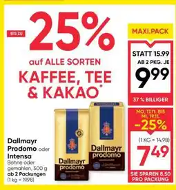 Maximarkt Dallmayr Prodomo oder Intensa Angebot