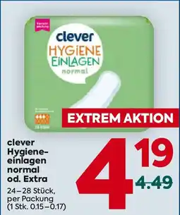 Billa Clever hygiene einlagen normal od. extra Angebot