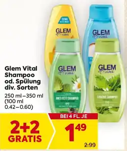 Billa Glem Vital Shampoo od. Spülung Angebot