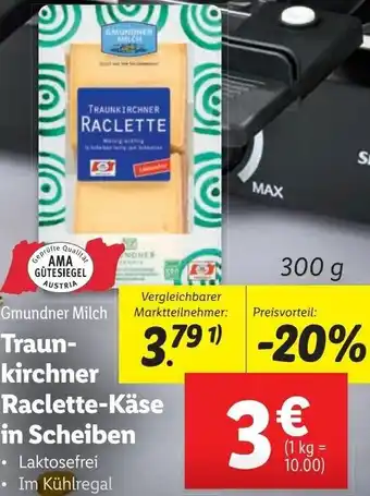 Lidl Traun-Kirchner Raclette-Käse In Scheiben 300g Angebot