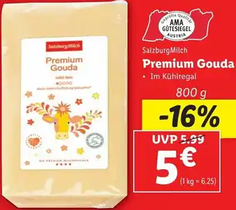Lidl Premium Gouda 800g Angebot