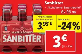 Lidl Sanbitter 6x98 ml Angebot