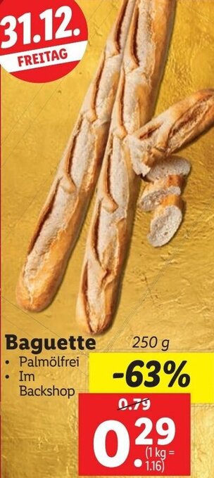 Lidl Baguette 250g Angebot
