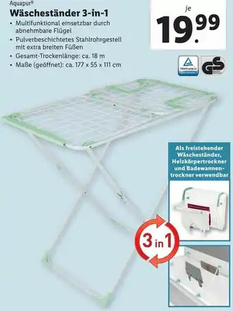Lidl Wäscheständer 3-in-1 Angebot