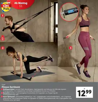 Lidl Schlingentrainer, Gymstick, Smart-Springseil Angebot