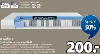 Taschenfederkernmatratze hegga