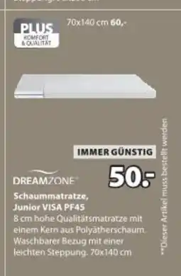 JYSK Schaummatratzejunior visa pf45 Angebot