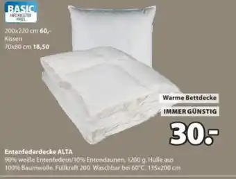 JYSK Entenfederdecke alta Angebot