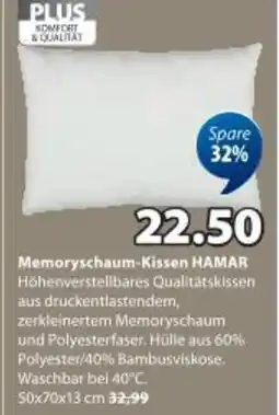 JYSK Memoryschaum-kissen hamar Angebot