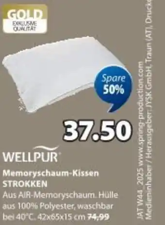 JYSK Memoryschaum-kissen Angebot