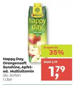 ADEG Happy Day Orangensaft Sunshine, Apfel- od. Multivitamin Angebot