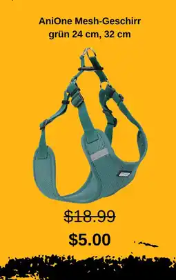 Fressnapf AniOne Mesh-Geschirr grün 24 cm, 32 cm Angebot