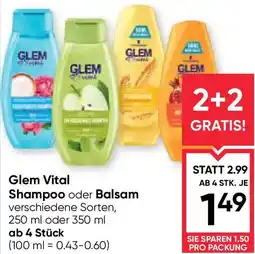 Maximarkt Glem Vital Shampoo oder Balsam Angebot