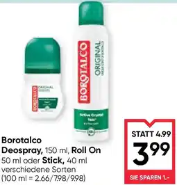 Maximarkt Borotalco Deospray, Roll On Angebot